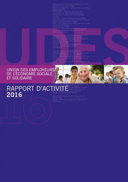 Couverture du rapport d'activité 2016 de l'UDES